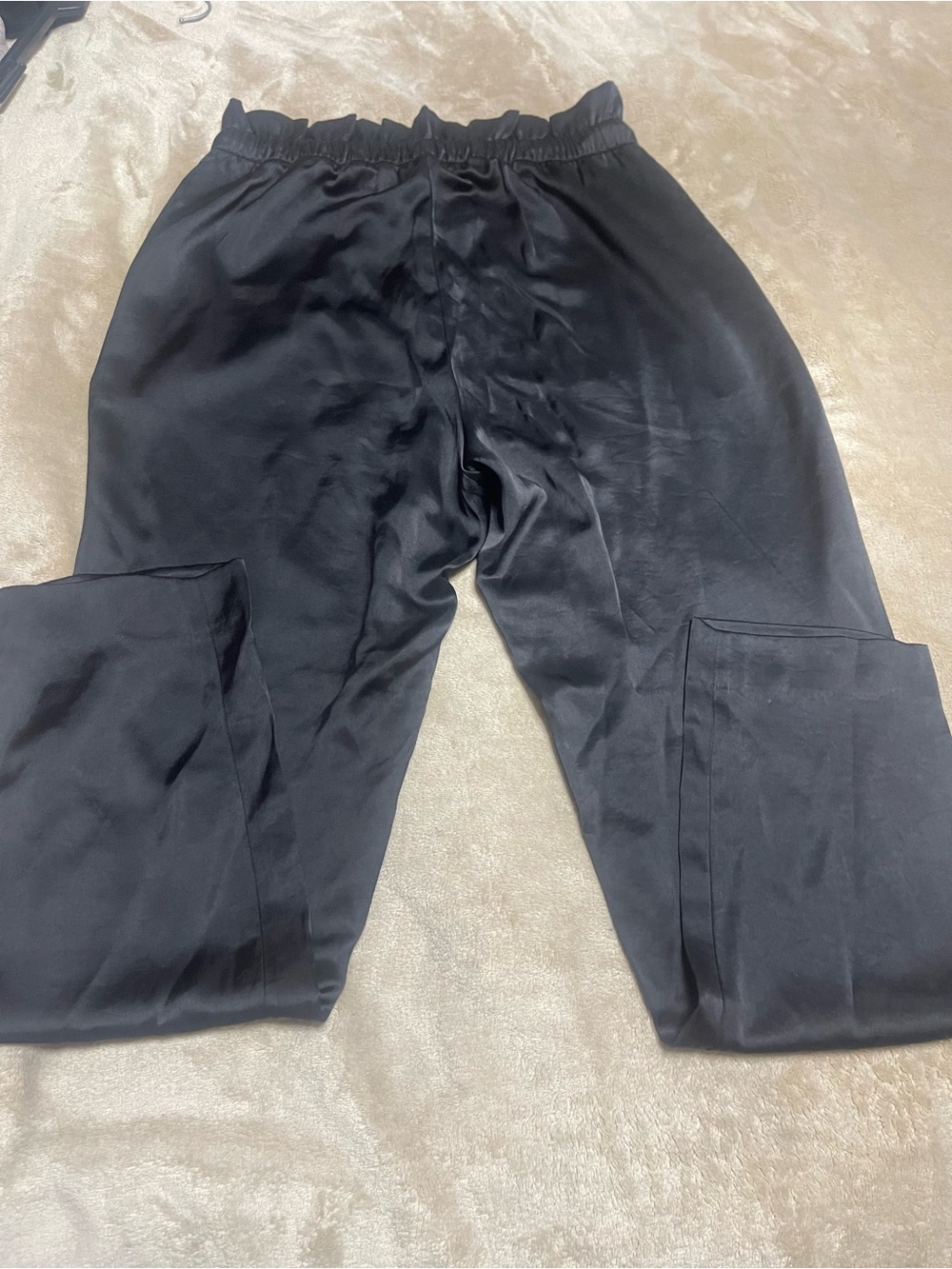 Express Black Straight-Leg Drawstring Pants - Picture 3 of 7